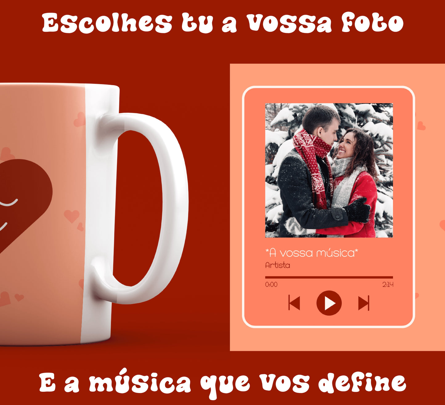 Caneca Personalizável - A vossa música