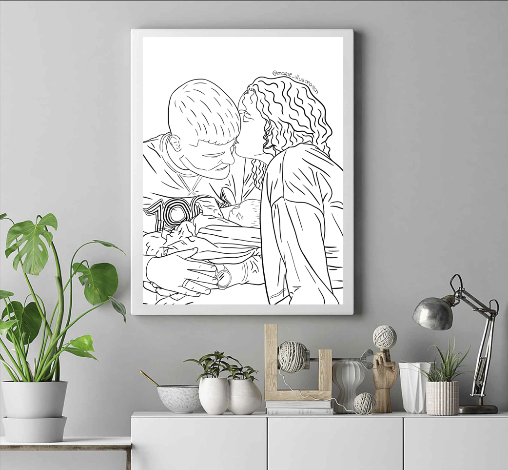 Ilustração Personalizada "Contorno"