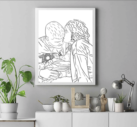 Ilustração Personalizada "Contorno"