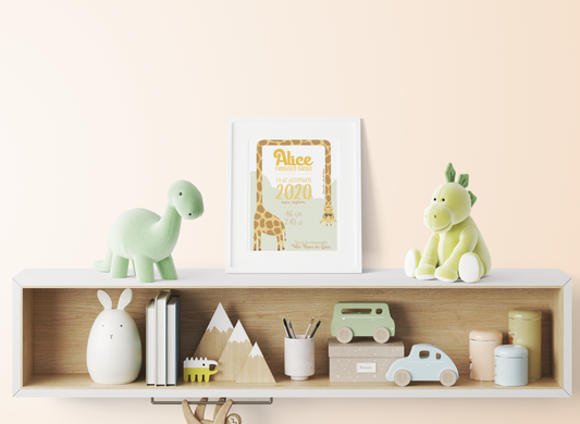 Quadro de Nascimento Personalizável