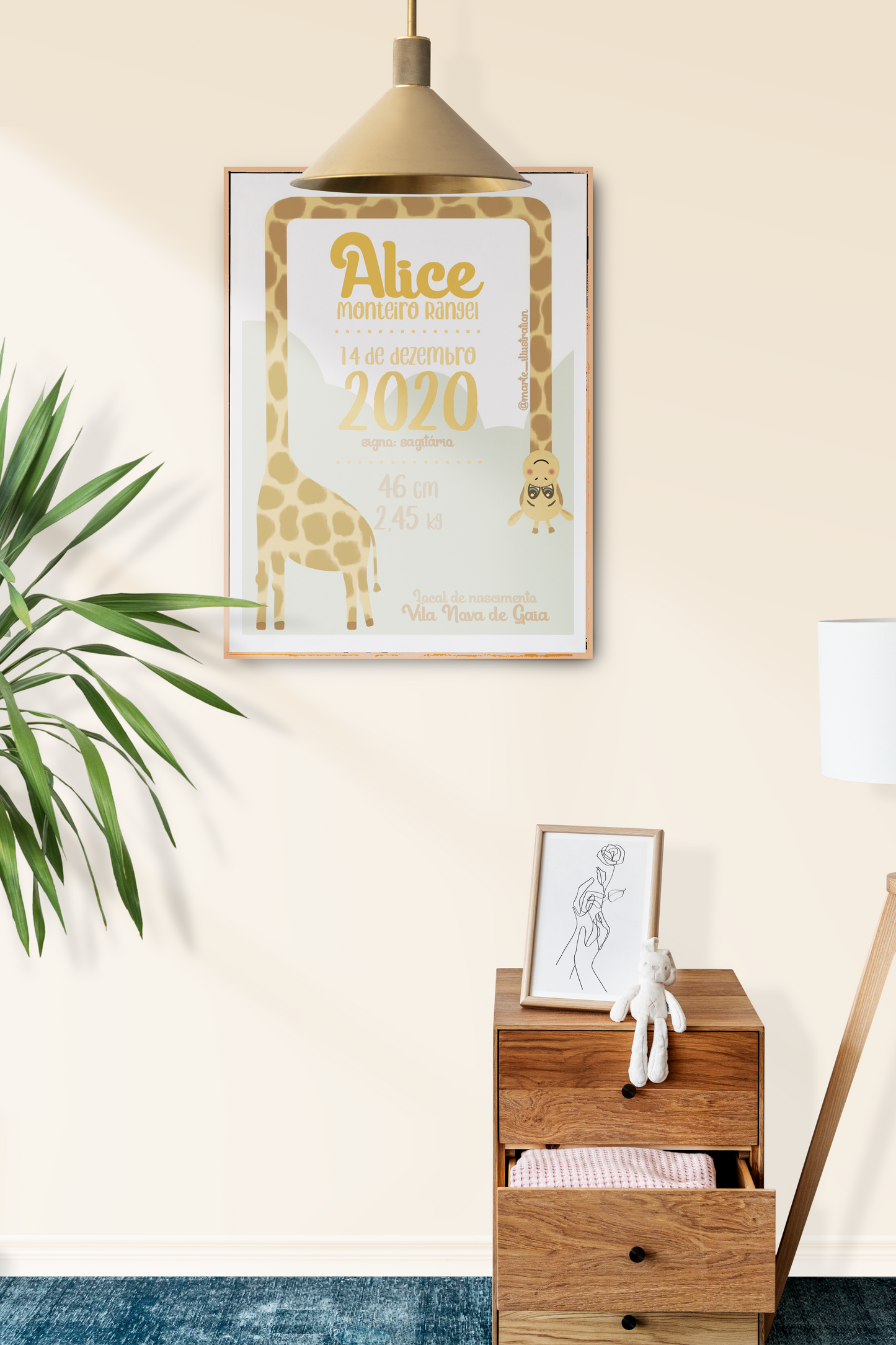 Quadro de Nascimento Personalizável