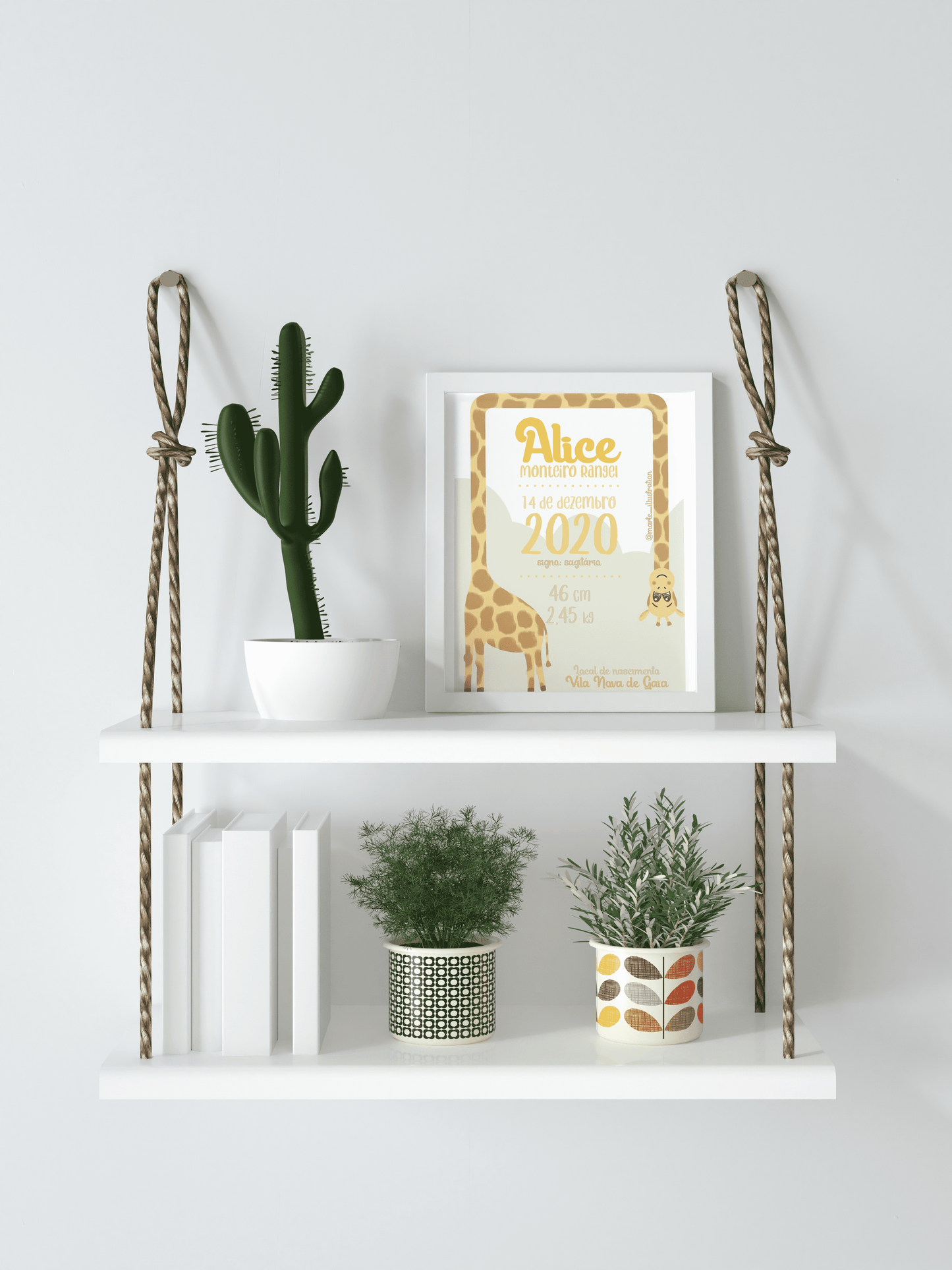Quadro de Nascimento Personalizável
